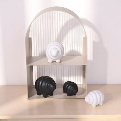 Nordic Creative Ceramic Sheep Figurine – Modern Home Decor