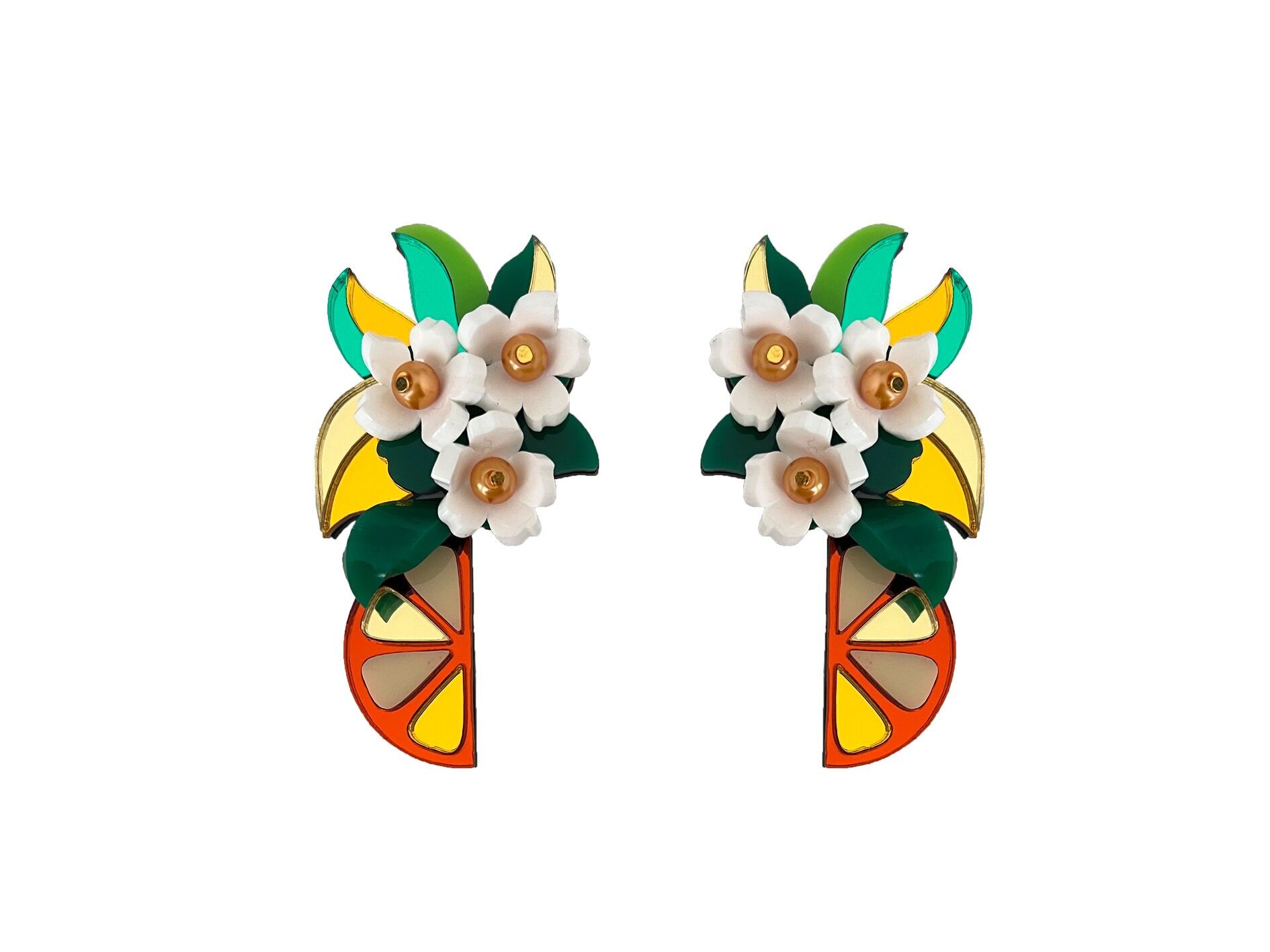 BOUCLES D'OREILLES ORANGE