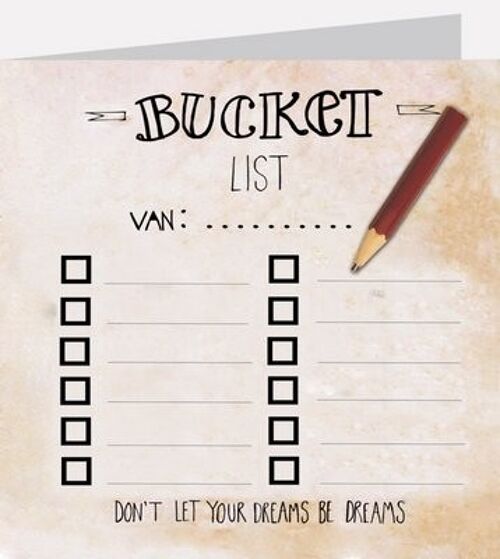 Bucket list