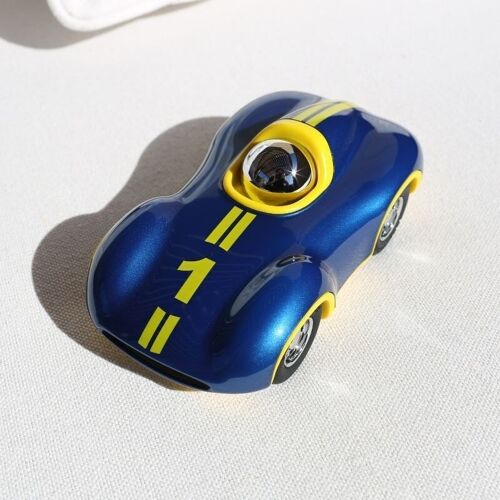 Voiture Speedy Le Mans - Bleu Roi/Jaune - L.16,5 cm