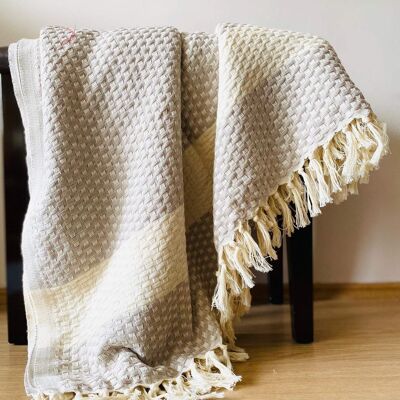 Hand-woven blanket "Istanbul" - camel