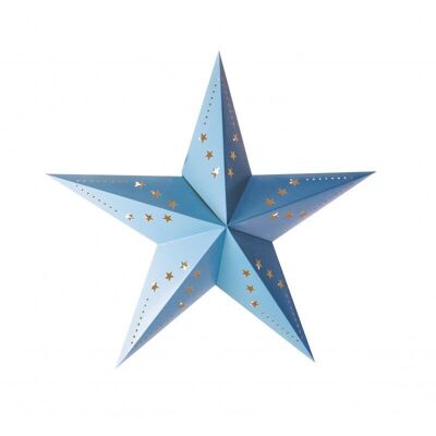 LINTERNA ESTRELLA AZUL PASTEL 30CM