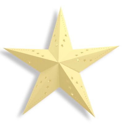 60CM PASTEL YELLOW STAR LANTERN