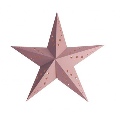 LINTERNA ESTRELLA ROSA PASTEL 30CM