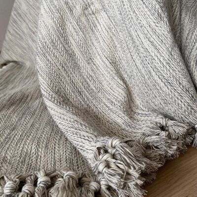 Hand-woven cover "Adana" - gray