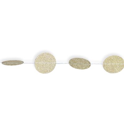 GOLD SEQUIN POLKA DOT GARLAND 2.50M