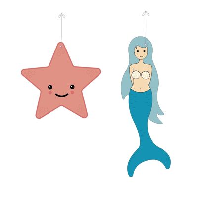 SET OF 2 UNDER THE SEA DECORATIONS