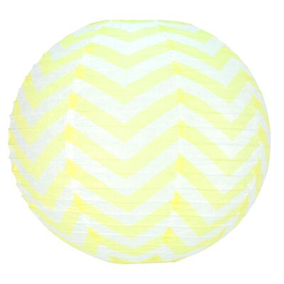YELLOW CHEVRON LANTERN 35CM