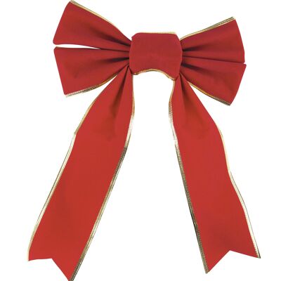 RED AND GOLD VELVET BOW SIZE M
