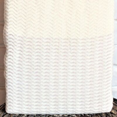 Hand-woven blanket "Pamukkale" - light gray