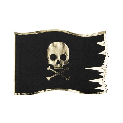 NAPKINS 32 X 21CM PIRATE FLAG X 16