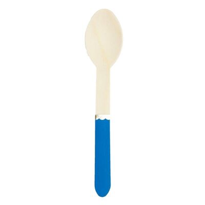 MAJORELLE BLUE WOODEN SMALL SPOONS X 8