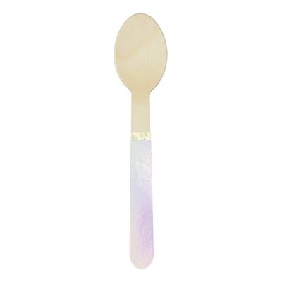 Small Iridescent Wooden Spoons x 8
