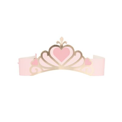 PRINCESS GOLDEN TIARAMS X 8PCS