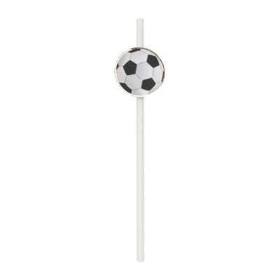 SET OF 10 FOOTBALL STRAWS