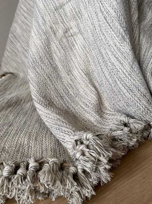 Hand-woven blanket "Şirince" - gray