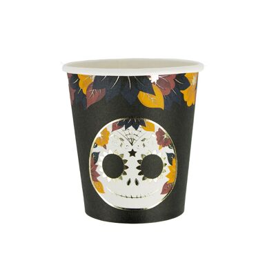 200ML DIA DE LOS MUERTOS AND GOLD CUPS X 8