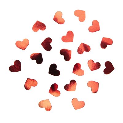 CONFETI DE MESA DE CORAZONES ROJOS