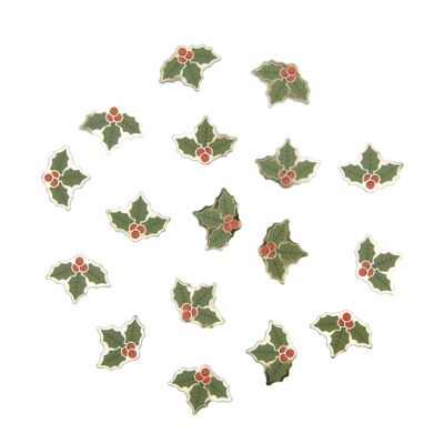 CONFETI DE MESA DE ACEBO NAVIDEÑO