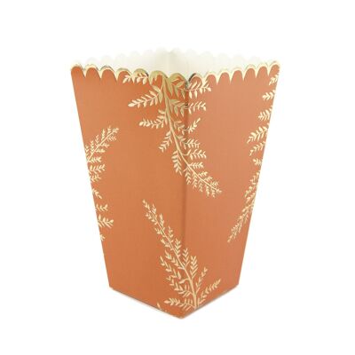 POPCORN BOXES FOUGERE TERRACOTTA X 8