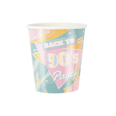 90'S PARTY CUPS X 8