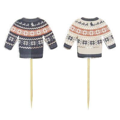 COCKTAIL PICKS UGLY CHRISTMAS SWEATER X 10PCS