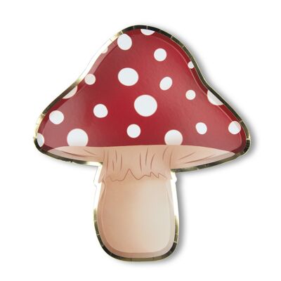 MUSHROOM PLATES X 8
