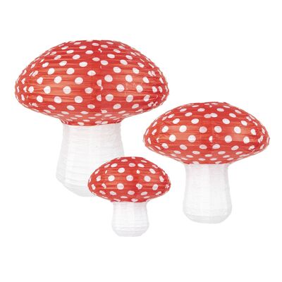 3 MUSHROOM DECO SET