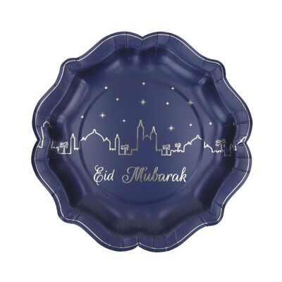 EID MUBARAK GOLD PLATES 21CM X 8