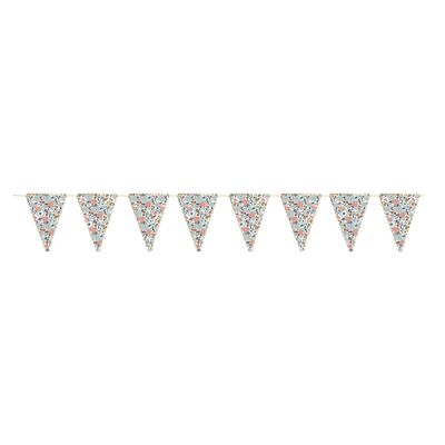 3M FLOWER AND GOLD PENNANT GARLAND