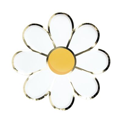 DAISY HIPPY PARTY PLATES 23CM X 8