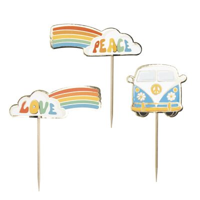 HIPPY PARTY COCKTAIL PICKS X 10PCS
