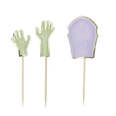 RIP ZOMBIE PASTEL COCKTAIL PICKS X 10