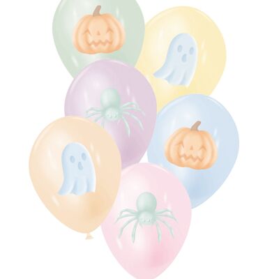 Pastel Halloween Balloons x 6