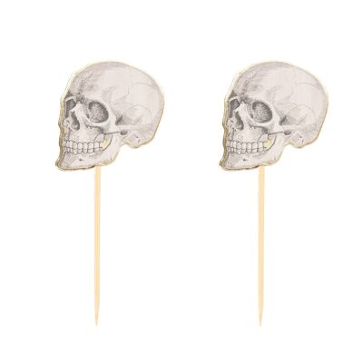 COCKTAIL PICKS SKULLS CABINET OF CURIOSITIES X 10