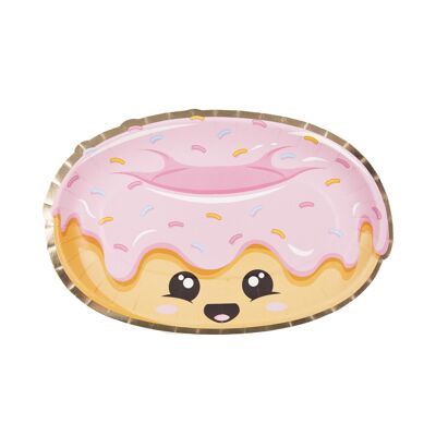 DONUT PLATES 23CM SWEETY JUNK FOOD X 8
