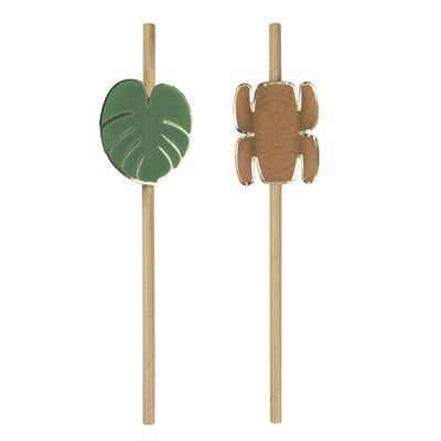 SET OF 10 TOTEM ADVENTURER STRAWS