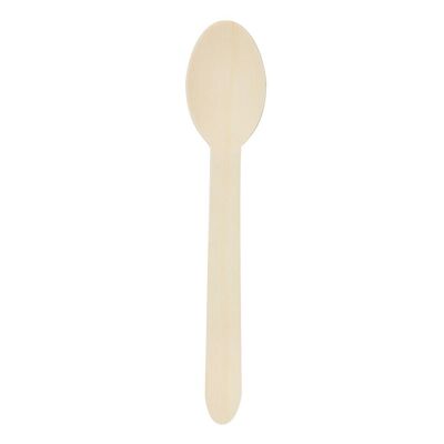 NATURAL WOODEN SMALL SPOONS X 8