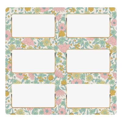 SHABBY ADHESIVE GIFT TAGS X 12