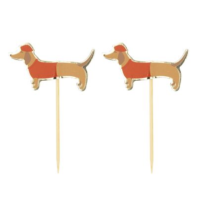 DACHSHUND COCKTAIL PICKS X 10