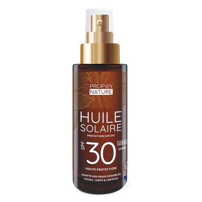 HUILE DE SOLAIRE SPF30 - 84% NATURELLE - PARFUM MONOÏ - 100ML