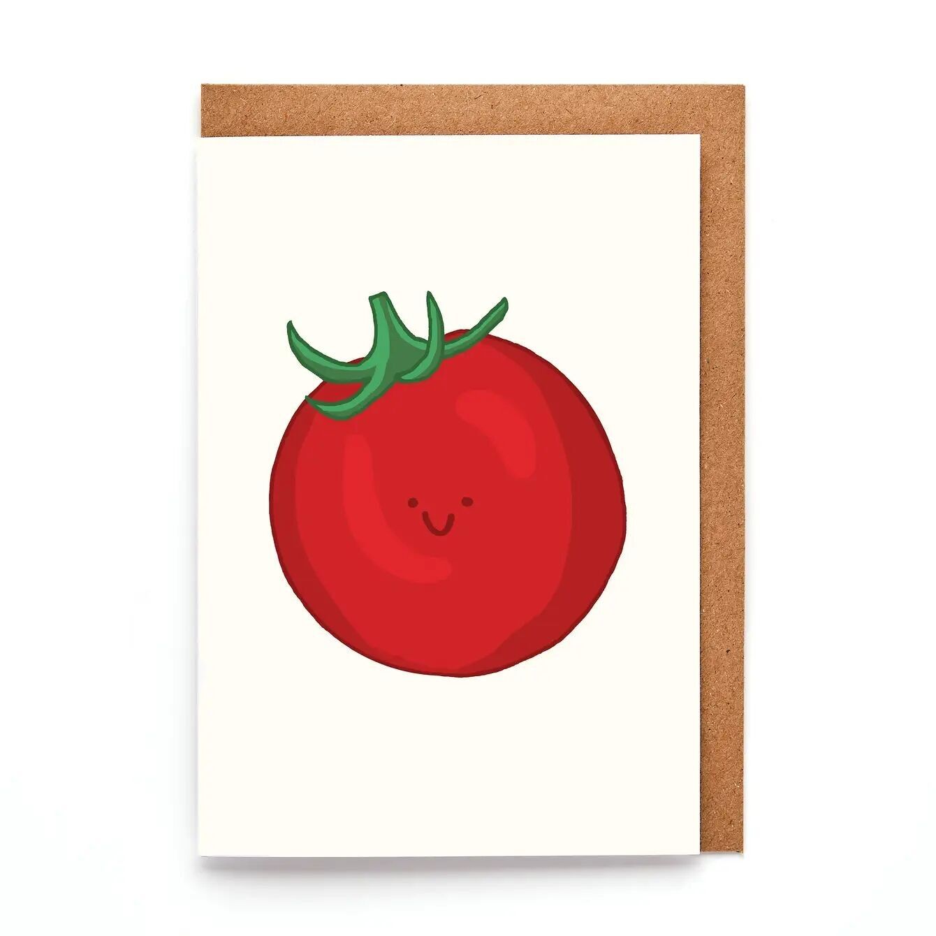 Carte de vœux miniature A7 tomate | Carte humoristique pour les gourmands