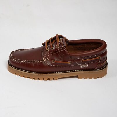 Women's leather boat shoe