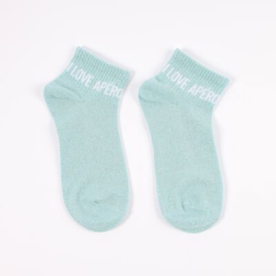 I LOVE APÉRO sequined socks