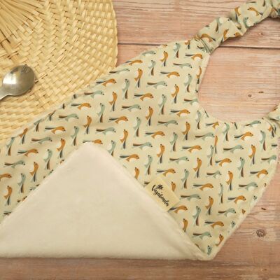 Serviette de cantine enfant - coton et éponge de bambou