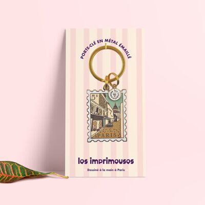 Llavero - Sello 5 de París - Bajo los adoquines de Mouffetard