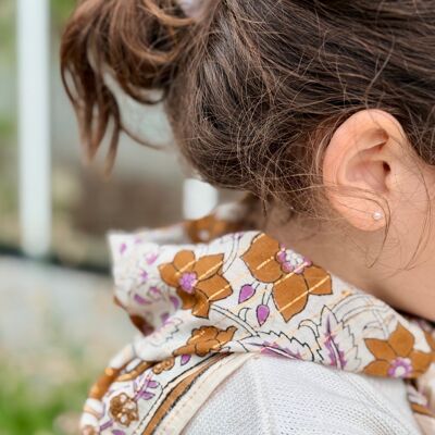 Camel Lurex Scarf 50 cm