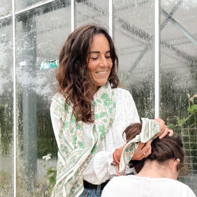Bufanda de adulto de lúrex verde anís 100 cm