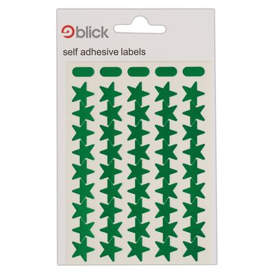 Blick Self Adhesive Stickers, 14mm, Stars, Metallic Green, 135 Labels