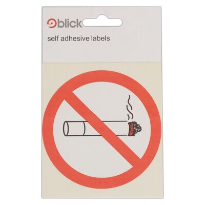 Blick Self Adhesive Stickers, 89mm, No Smoking, 3 Labels